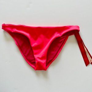 Left on Friday Neon Red Bikini Swimsuit Bottom NWT
